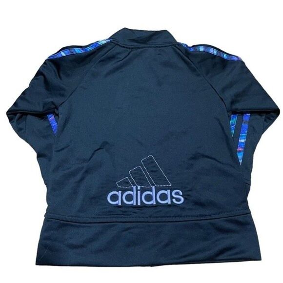 Adidas Black Classic Stripe Full Zip Track Jacket - Picture 1 of 3